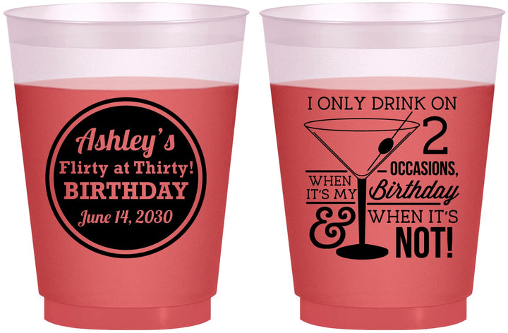 Custom Birthday 16 oz Color Changing Frosted Cups - 30th | 20172