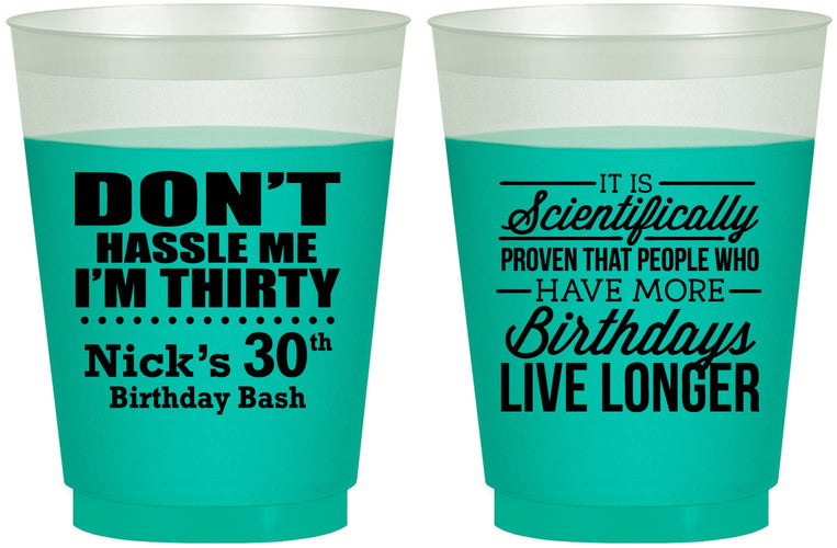 Custom Birthday 16 oz Color Changing Frosted Cups - 30th | 20182