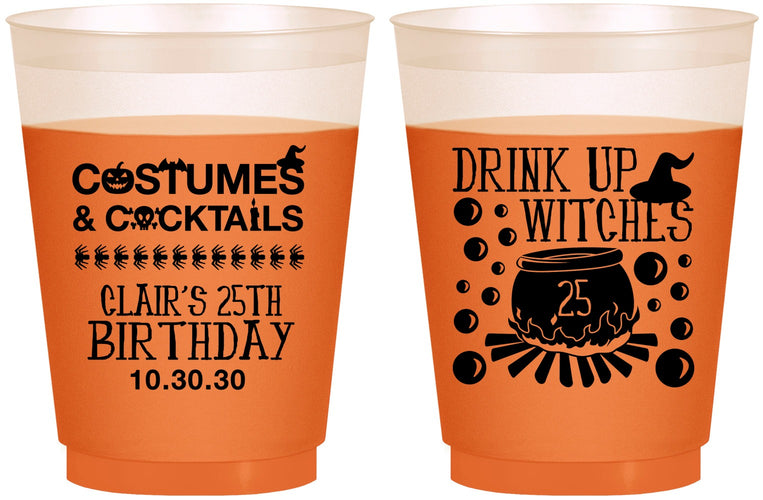 Custom Birthday 16 oz Color Changing Frosted Cups - 25th Halloween | 20184