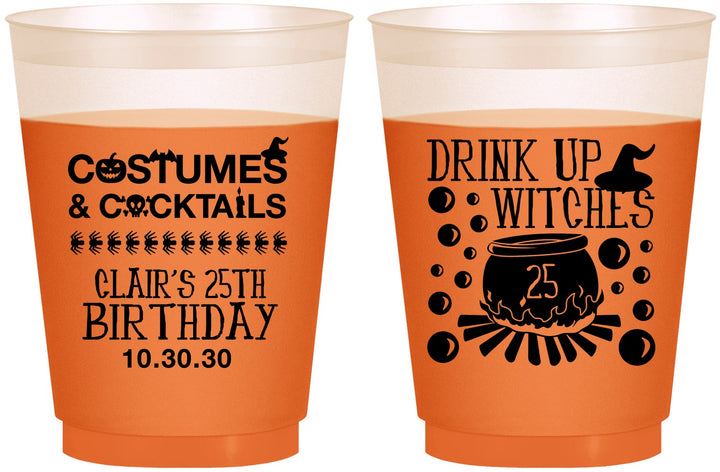 Custom Birthday 16 oz Color Changing Frosted Cups - 25th Halloween | 20184