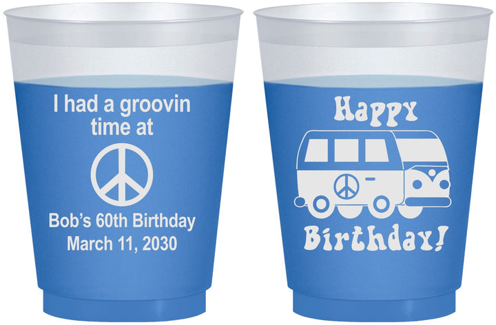 Custom Birthday 16 oz Color Changing Frosted Cups - 60th | 20186