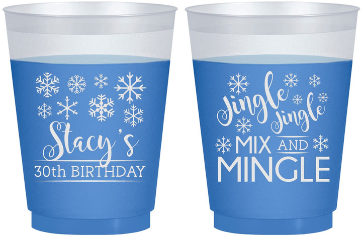Custom Birthday 16 oz Color Changing Frosted Cups - 30th Christmas | 20188