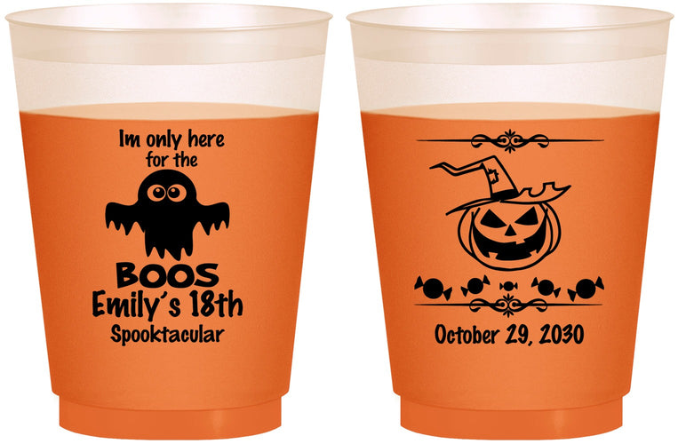Custom Birthday 16 oz Color Changing Frosted Cups - 18th Halloween | 20199
