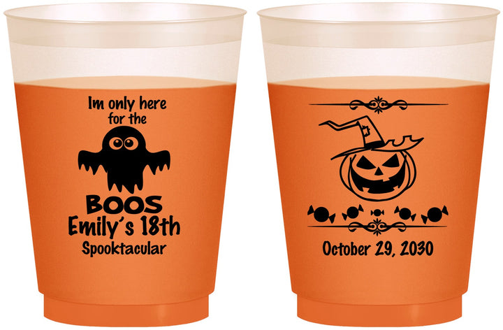 Custom Birthday 16 oz Color Changing Frosted Cups - 18th Halloween | 20199