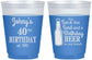 Custom Birthday 16 oz Color Changing Frosted Cups - 40th Sun Sand Beer | 20204