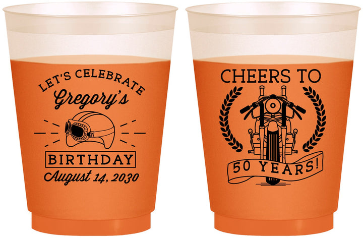 Custom Birthday 16 oz Color Changing Frosted Cups - Cheers To 50 Years | 20220