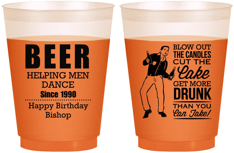 Custom Birthday 16 oz Color Changing Frosted Cups - 40th | 20231
