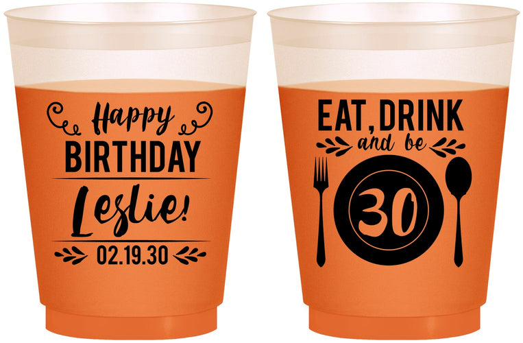 Custom Birthday 16 oz Color Changing Frosted Cups - 30th | 20240