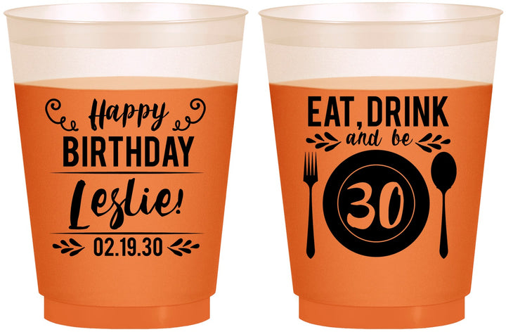 Custom Birthday 16 oz Color Changing Frosted Cups - 30th | 20240