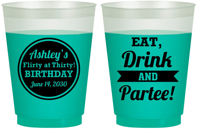 Custom Birthday 16 oz Color Changing Frosted Cups - 30th | 20242