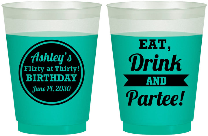 Custom Birthday 16 oz Color Changing Frosted Cups - 30th | 20242