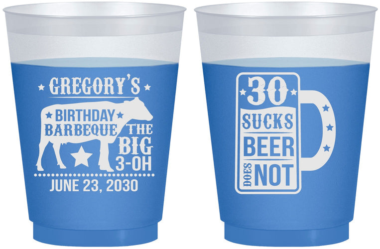 Custom Birthday 16 oz Color Changing Frosted Cups - 30th | 20248