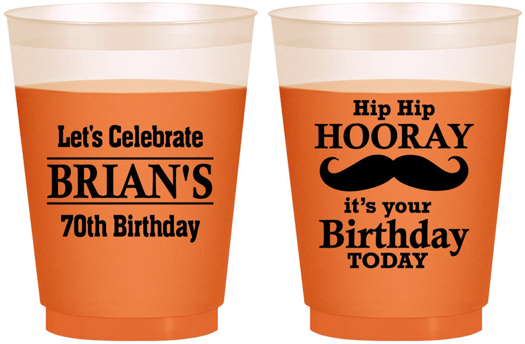 Custom Birthday 16 oz Color Changing Frosted Cups - 70th | 20251