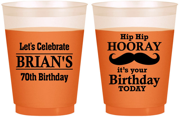 Custom Birthday 16 oz Color Changing Frosted Cups - 70th | 20251