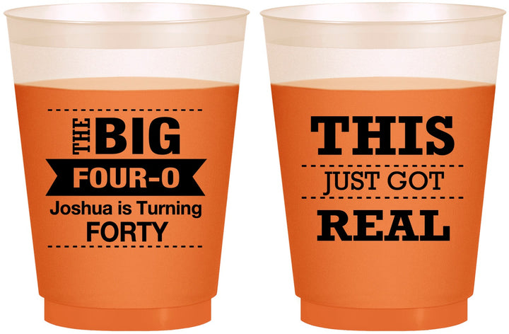 Custom Birthday 16 oz Color Changing Frosted Cups - 40th | 20254