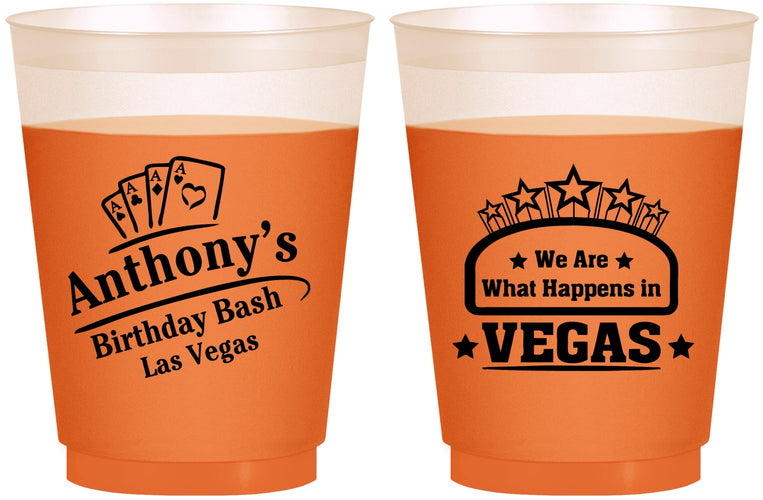 Custom Birthday 16 oz Color Changing Frosted Cups - Las Vegas | 20264