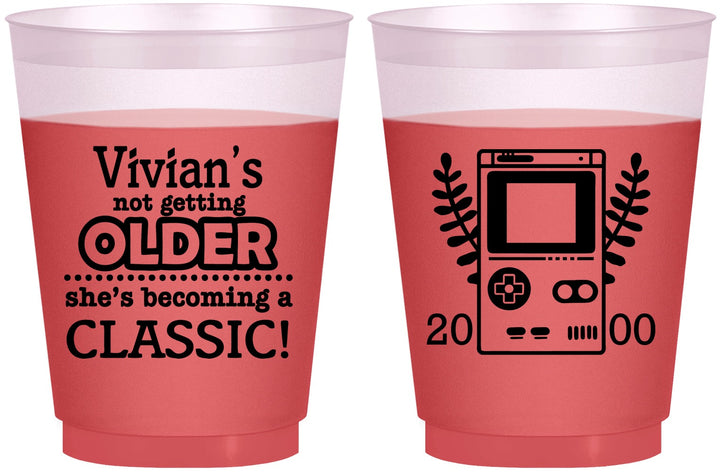 Custom Birthday 16 oz Color Changing Frosted Cups - 30th Video Games | 20267