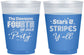 Custom 4th Of July 16 oz Color Changing Frosted Cups - Stars Stripes | 220047
