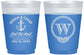 Custom Wedding 16 oz Color Changing Frosted Cups - Monogram Nautical | 226