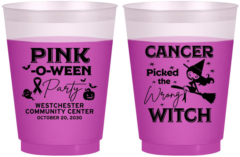 Custom Awareness 16 oz Color Changing Frosted Cups - Wrong Witch | 230010