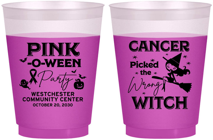Custom Awareness 16 oz Color Changing Frosted Cups - Wrong Witch | 230010