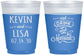 Custom Wedding 16 oz Color Changing Frosted Cups - Eat Drink Be Married | 239