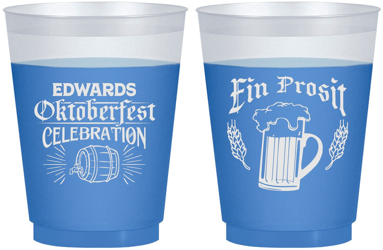 Custom Oktoberfest 16 oz Color Changing Frosted Cups - Ein Prosit | 240002