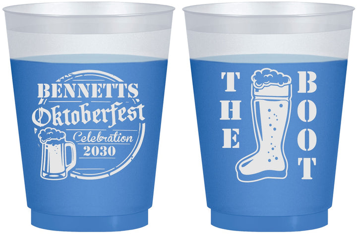 Custom Oktoberfest 16 oz Color Changing Frosted Cups - Boot | 240004