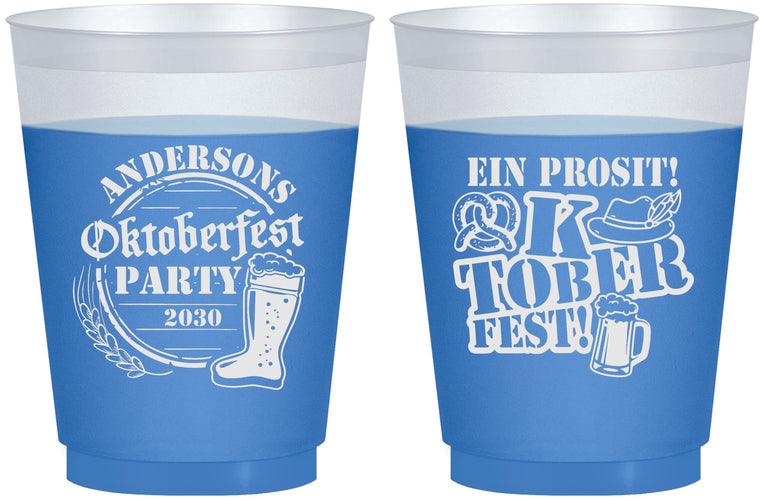 Custom Oktoberfest 16 oz Color Changing Frosted Cups - Ein Prosit | 240005
