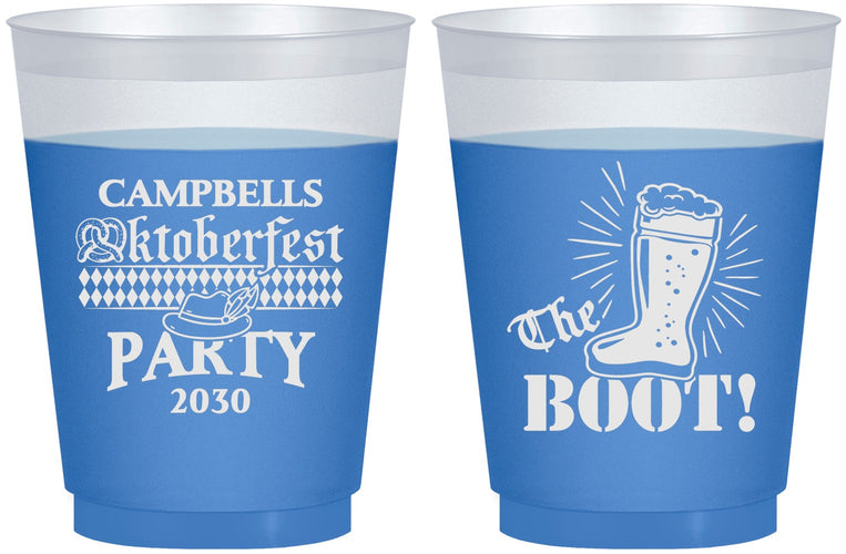 Custom Oktoberfest 16 oz Color Changing Frosted Cups - Boot | 240006