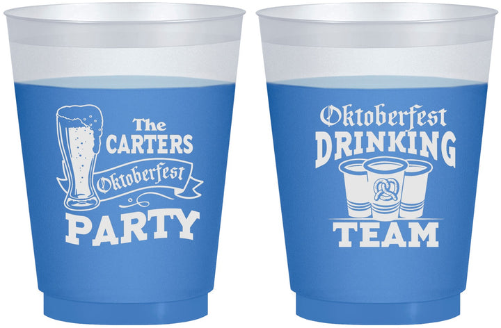 Custom Oktoberfest 16 oz Color Changing Frosted Cups - Drinking Team | 240018