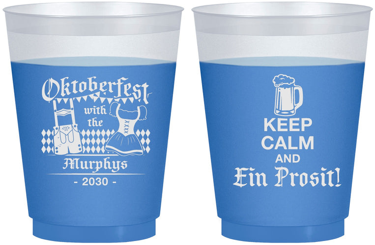 Custom Oktoberfest 16 oz Color Changing Frosted Cups - Ein Prosit | 240019