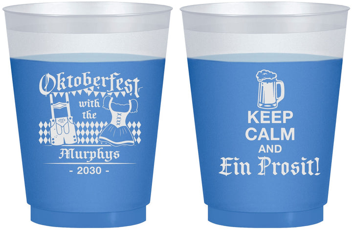 Custom Oktoberfest 16 oz Color Changing Frosted Cups - Ein Prosit | 240019