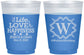 Custom Wedding 16 oz Color Changing Frosted Cups - Life Love Happiness | 248