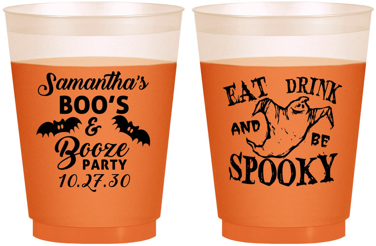 Custom Halloween 16 oz Color Changing Frosted Cups - Ghost Spooky Boo | 250007
