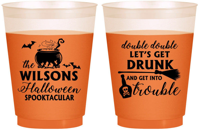 Custom Halloween 16 oz Color Changing Frosted Cups - Witch | 250011