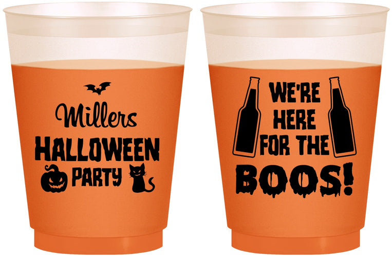 Custom Halloween 16 oz Color Changing Frosted Cups - Boo | 250016
