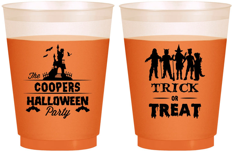 Custom Halloween 16 oz Color Changing Frosted Cups - Trick Or Treat | 250019