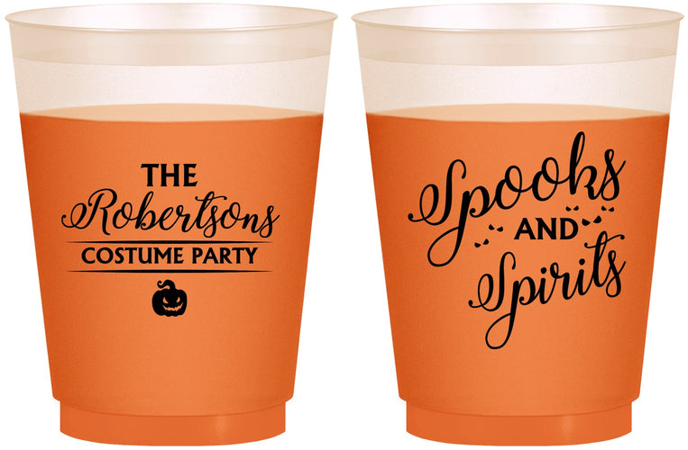 Custom Halloween 16 oz Color Changing Frosted Cups - Spooks Spirits | 250037