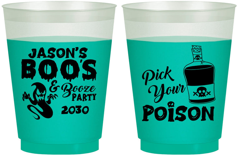 Custom Halloween 16 oz Color Changing Frosted Cups - Ghost Boo | 250042