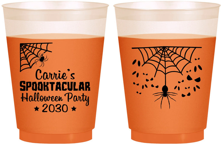 Custom Halloween 16 oz Color Changing Frosted Cups - Spooktacular | 250049