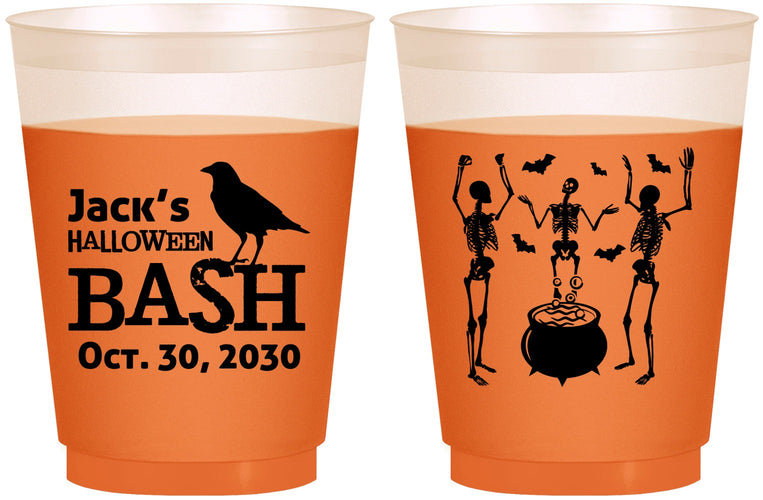 Custom Halloween 16 oz Color Changing Frosted Cups - Skeleton | 250052