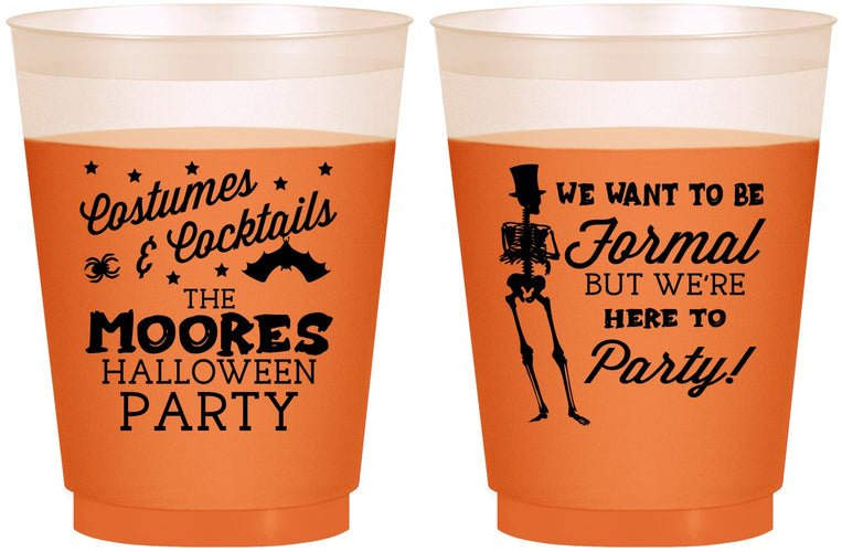 Custom Halloween 16 oz Color Changing Frosted Cups - Skeleton | 250057