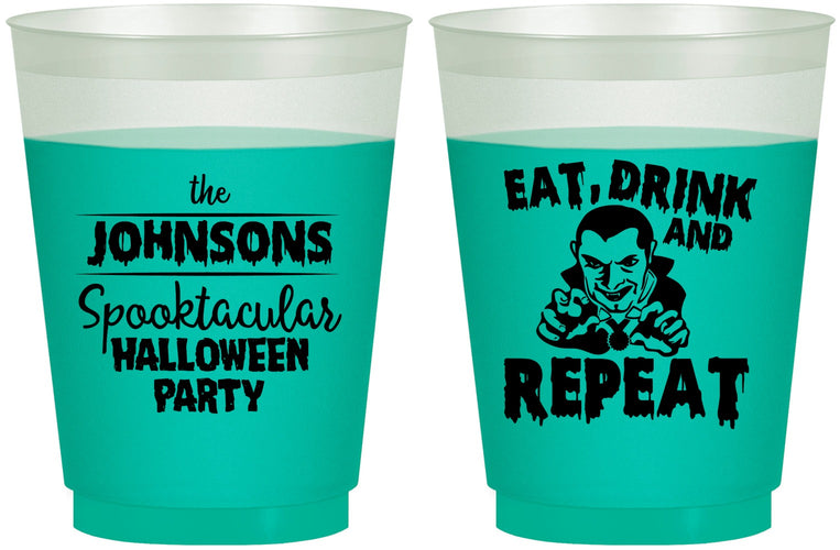 Custom Halloween 16 oz Color Changing Frosted Cups - Dracula | 250062