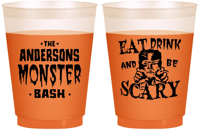 Custom Halloween 16 oz Color Changing Frosted Cups - Werewolf Monster | 250064