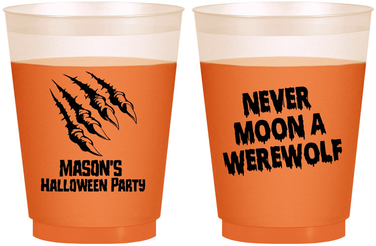 Custom Halloween 16 oz Color Changing Frosted Cups - Werewolf | 250068