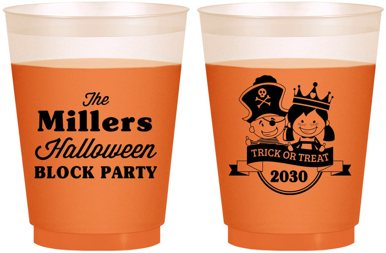 Custom Halloween 16 oz Color Changing Frosted Cups - Trick Or Treat | 250079