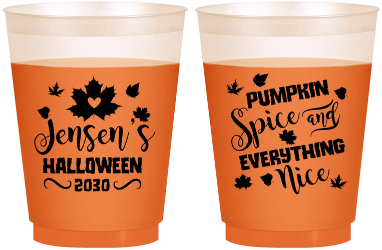 Custom Halloween 16 oz Color Changing Frosted Cups - Pumpkin | 250080