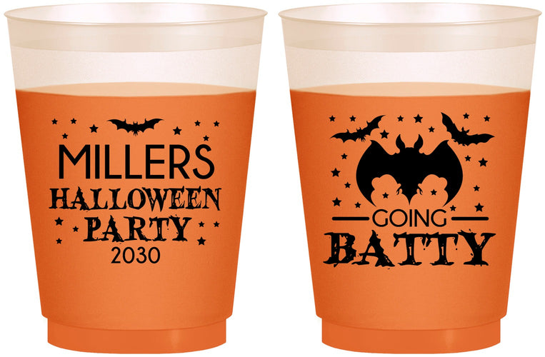 Custom Halloween 16 oz Color Changing Frosted Cups - Bat | 250081