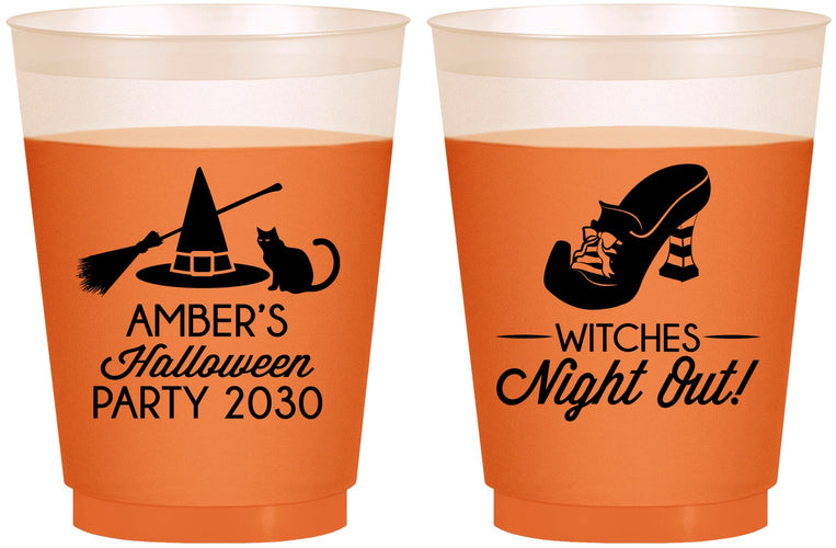 Custom Halloween 16 oz Color Changing Frosted Cups - Witches Night Out | 250083
